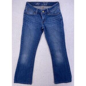 Levi's Demi Curve Flare Jeans Womens Blue Denim Low Rise Stretch 24x27